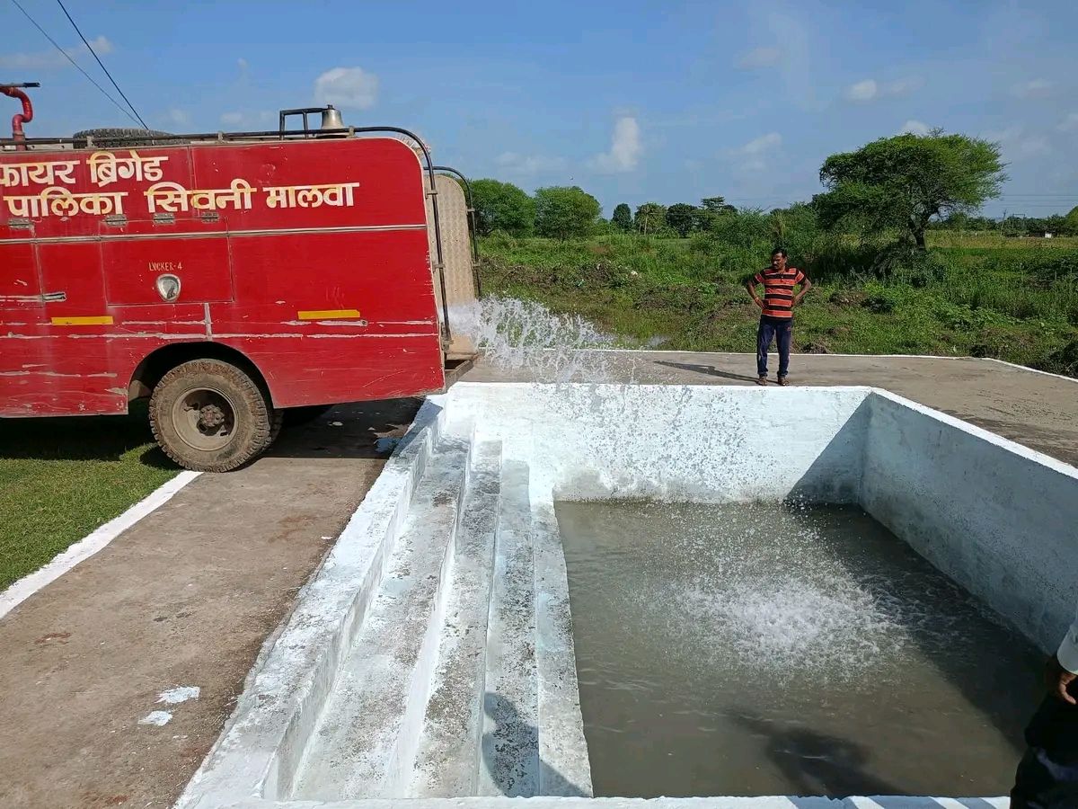 Seoni Malwa सिवनी मालवा नगर पालिका द्वारा गणेश प्रतिमा विसर्जन के लिए विशेष कुंड तैयार